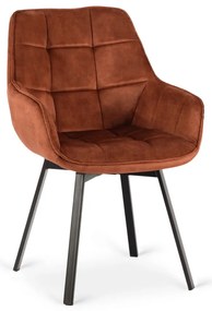 Rozsdabarna Bársony Forgószék LUNA