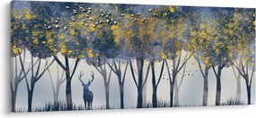 Kép egy szarvasról az erdőben (120x50 cm)