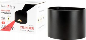 Kerti fali lámpa LEDLine fekete integrált Led fényforrás 6 W 475541