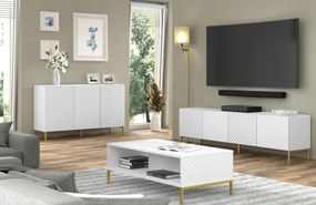 Dohányzóasztal Surfy 3D (fehér). 1057583