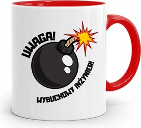 Mérnöknek Piros Ajándék Bögre fényképes nyomtatással