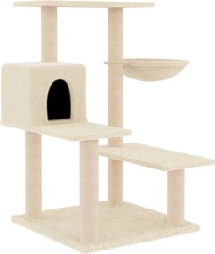 vidaXL krémszínű macskabútor szizál kaparófákkal 82,5 cm