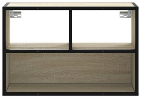 sonoma tölgy színű szerelt fa és fém TV-szekrény 60x31x39,5 cm
