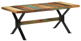 Tömör újrahasznosított fa étkezőasztal 180 x 90 x 73 cm