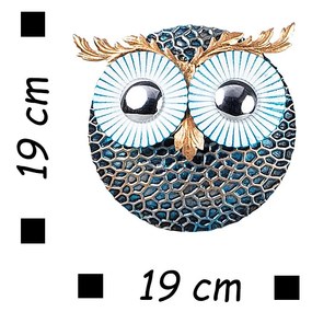 Fém fali dekoráció, Owl 3 - Silver