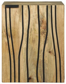 Fürdőszobai Fali Szekrény - 38 x 33,5 x 48 cm, Tömör és Mérnöki Fából készült.