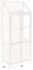 Szürke fém tálalószekrény 64x151x35 cm Monviso – Dutchbone