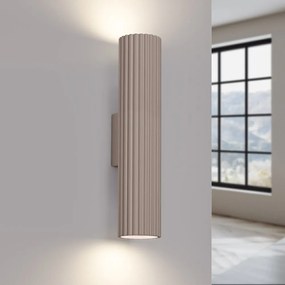 Szürkésbarna fém fali lámpa Gleam – Sollux