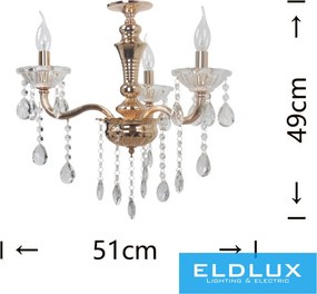 ELDLUX A26-O Kristály Csillár IP20