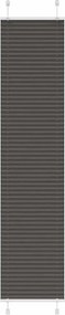 vidaXL pliszírozott redőny fekete 45x200 cm szövetszélesség 44,4 cm