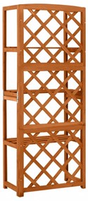 tömör fenyőfa lugasrács polcokkal 55 x 30 x 140 cm