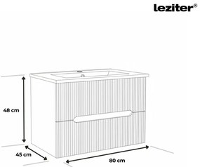 Trent 80 alsó szekrény mosdóval