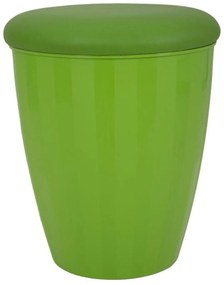 RICO II zöld műanyag (pu) tárolós puff