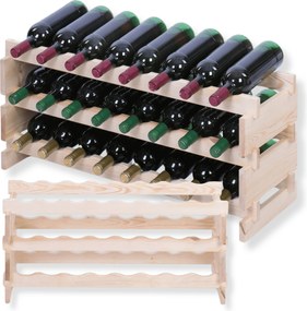 24 palackos bortartó állvány moduláris 3x8 szerelés fenyő szerszámok nélkül