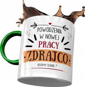 Zöld Bögre Búcsú a Munkától Ajándék Nyomtatott Fotóval