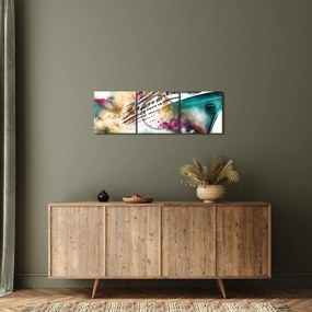 Kép - Akvarell tenger (órával) (90x30 cm)