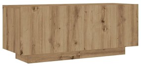Kézműves tölgy színű szerelt fa éjjeliszekrény 100 x 35 x 40 cm
