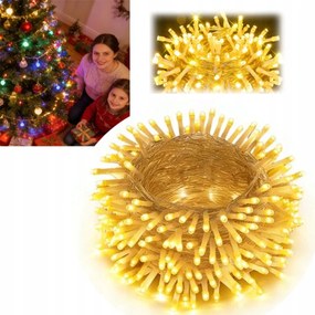 350LED 35M FehĂ©r Meleg KarĂĄcsonyfa Damil FĂ©ny 8 Modi IP65 +tĂĄvirĂĄnyĂtĂł