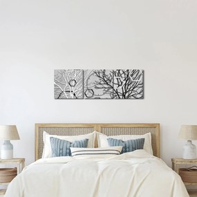 Absztrakt kép a fák (órával) (90x30 cm)