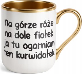 Prémium Bögre Arany Felül Rózsa Alul Ibolya Vicces Ajándék