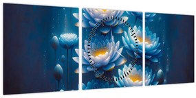 Kép - Tavirózsák a víz alatt (órával) (90x30 cm)