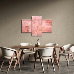 Kép - Rózsaszín, márványozott csempe (90x60 cm)