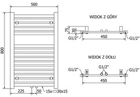 Mexen Hades, futoelem 800 x 500 mm, 381 W, fekete, W104-0800-500-00-70