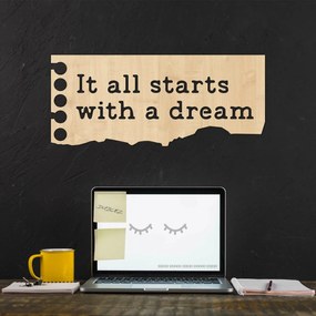 Motivációs tábla gyerekeknek - It all starts with a dream