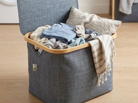 Szennyestartó kosár NOLVIO 40 L, kékesszürke