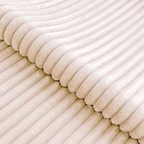 Krémszínű kordbársony sarokkanapé (bal oldali-L alakú) Marbeya – Ropez