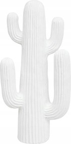 Dekorációs Figura Dekoratív Kaktusz Fehér 38 cm Nappali Dekoráció