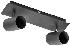 Lámpa Mennyezeti lámpatest VENETO, IP20, max. 20W, 2 x GU10, kör, fekete