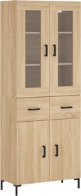 vidaXL sonoma tölgy szerelt fa magasszekrény 69,5 x 34 x 180 cm