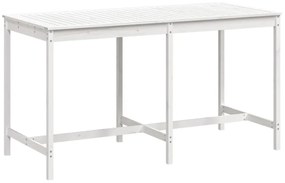 fehér tömör fenyőfa kerti asztal 203,5x90x110 cm