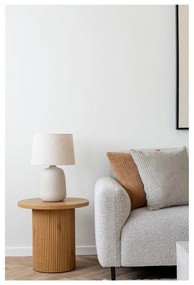 Krémszínű asztali lámpa textil búrával (magasság 47 cm) Croft – House Nordic
