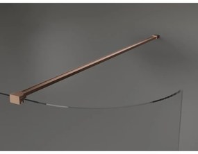Mexen Kioto, Walk-In zuhany paraván 80 x 200 cm, 8 mm átlátszó üveg, réz matt profil, 800-080-101-65-06