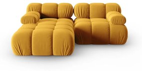 Sárga bársony kanapé 191 cm Bellis – Micadoni Home
