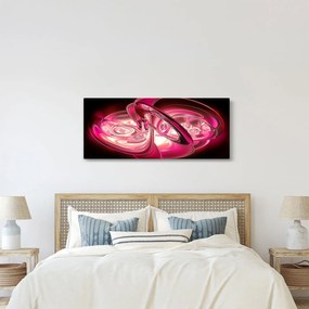 Rózsaszín fraktálos kép (120x50 cm)
