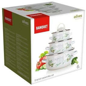 Banquet Olives 6 db-os zománcozott edénykészlet