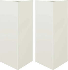 vidaXL 2 db fehér acél háromszög alakú kerti ültetőláda 40x34,5x70 cm
