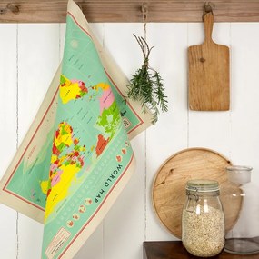 World Map pamut konyharuha, 50 x 70 cm - Rex London