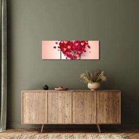 Egy szívfa képe (órával) (90x30 cm)