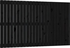 vidaXL fekete tömör fenyőfa fali fejtámla 147 x 3 x 90 cm