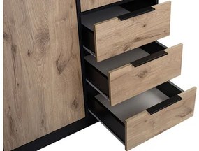 Komód Pengasa 2D3S (fekete + viking tölgy) . 1103666