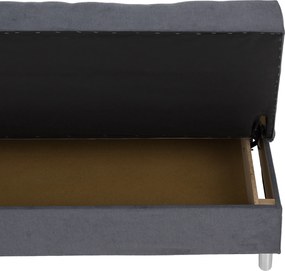 Kihúzható kanapé, szürke, ALADA