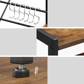 Konyhai polc TAYLOR 95x80 cm, rusztikus barna