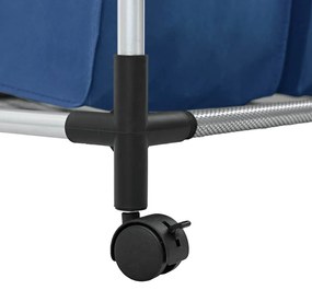 kék acél szennyesszortírozó 4 zsákkal