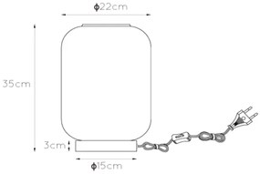 Lucide 45594/01/65 - Asztali lámpa JOANET 1xE27/40W/230V fekete