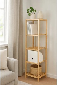 Natúr színű bambusz fürdőszobai polcos állvány 37x140 cm Skaren – Bonami Essentials