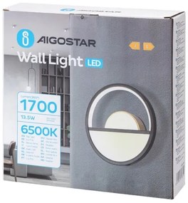 Aigostar - LED fali lámpa LED/13,5W/230V 6500K fekete/arany